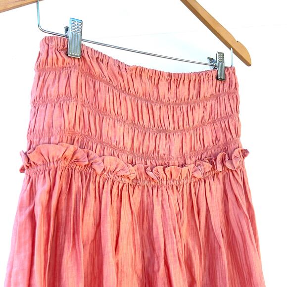 Current Air Crop Top Puff Sleeve Skirt Set Co-Ord Outfit Pink Cottagecore Small - Picture 8 of 11